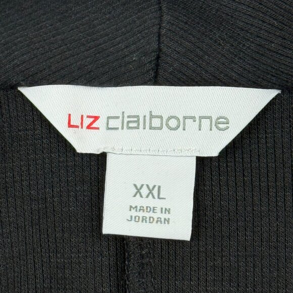 NWT Liz Claiborne Women's Open Front Short Sleeve Black Cardigan Sweater Sz XXL - Picture 7 of 11